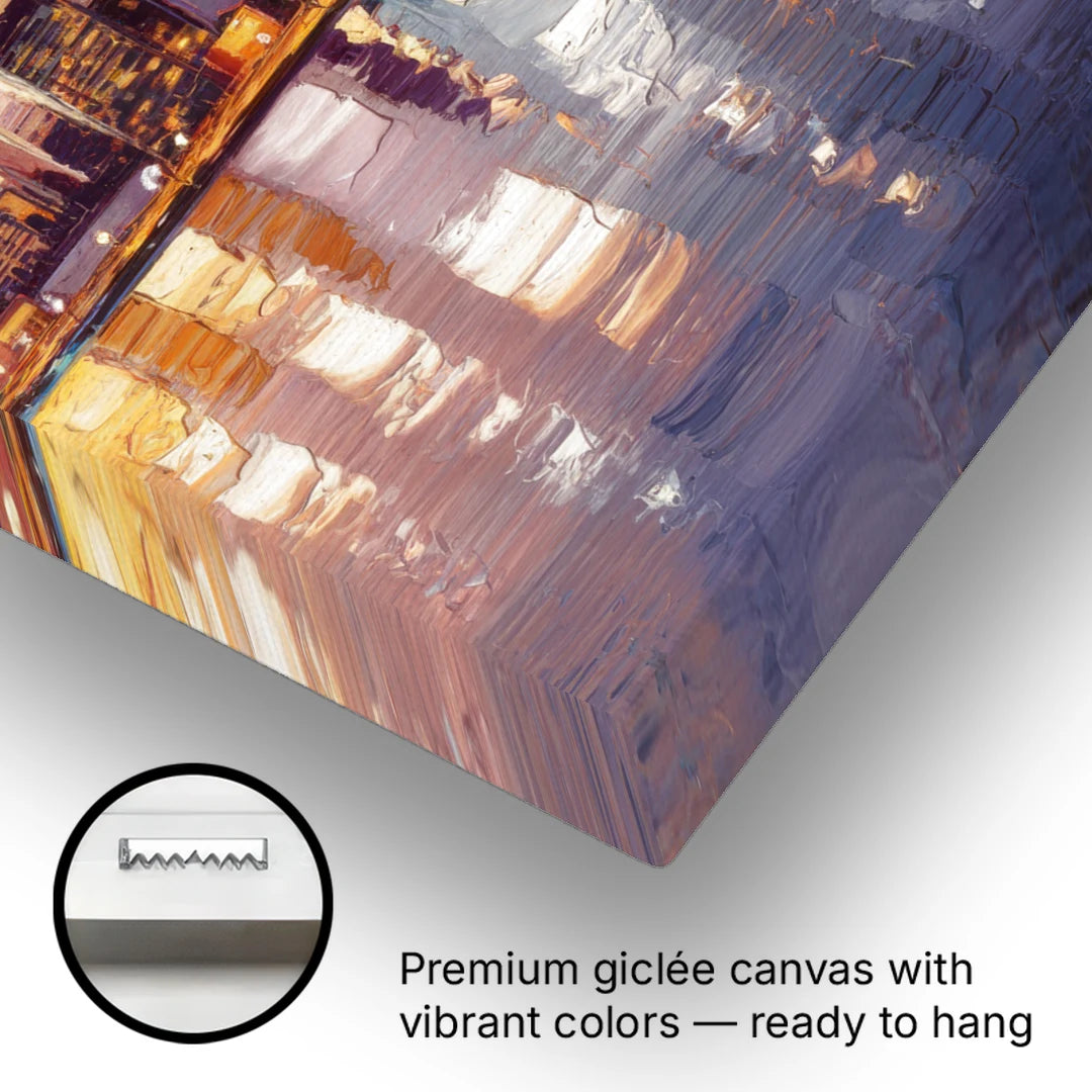 San Diego Downtown Skyline - Canvas Wall Art - Gallery Wrap Corner