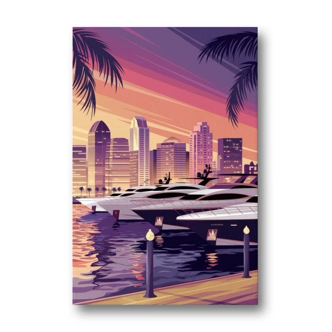 San Diego Harbor View - Canvas Wall Art - Front