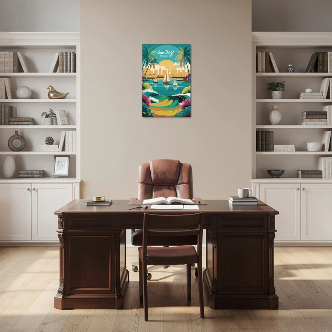 San Diego Mission Bay Views - Canvas Wall Art - Office - 20x30