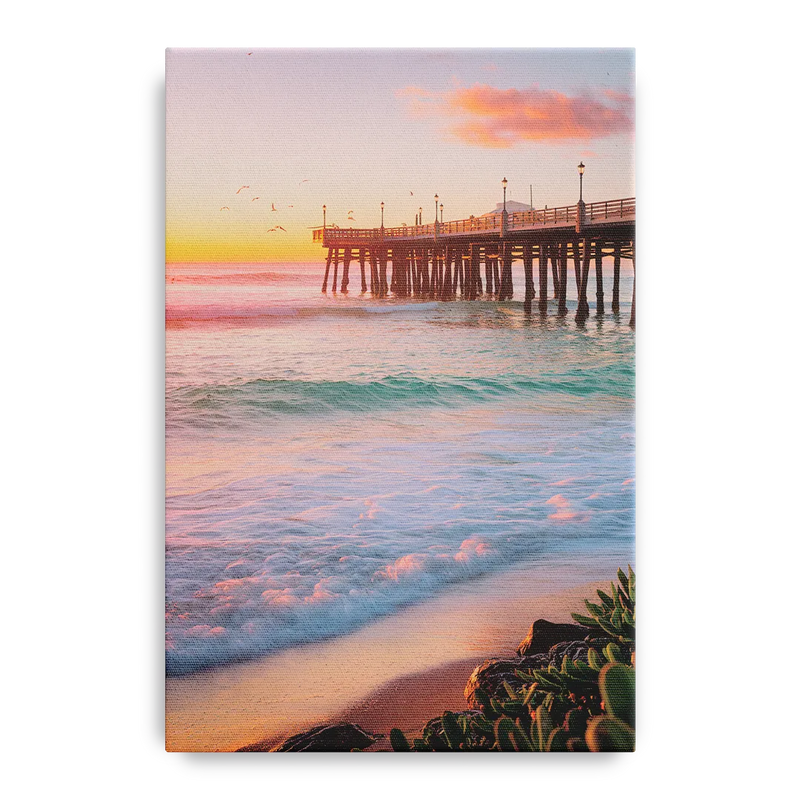 San Diego Pacific Beach Vibes Front - Canvas Wall Art