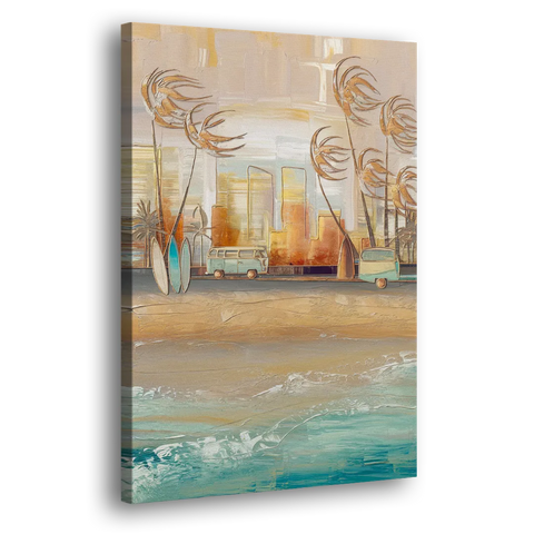 San Diego Pacific Beach Vibes Surf - Canvas Wall Art