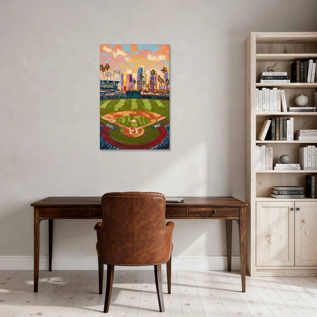 San Diego Padres Stadium - Canvas Wall Art - Office - 24x36