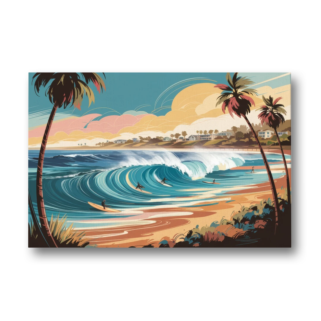 San Diego Surf Culture - Canvas Wall Art - Front