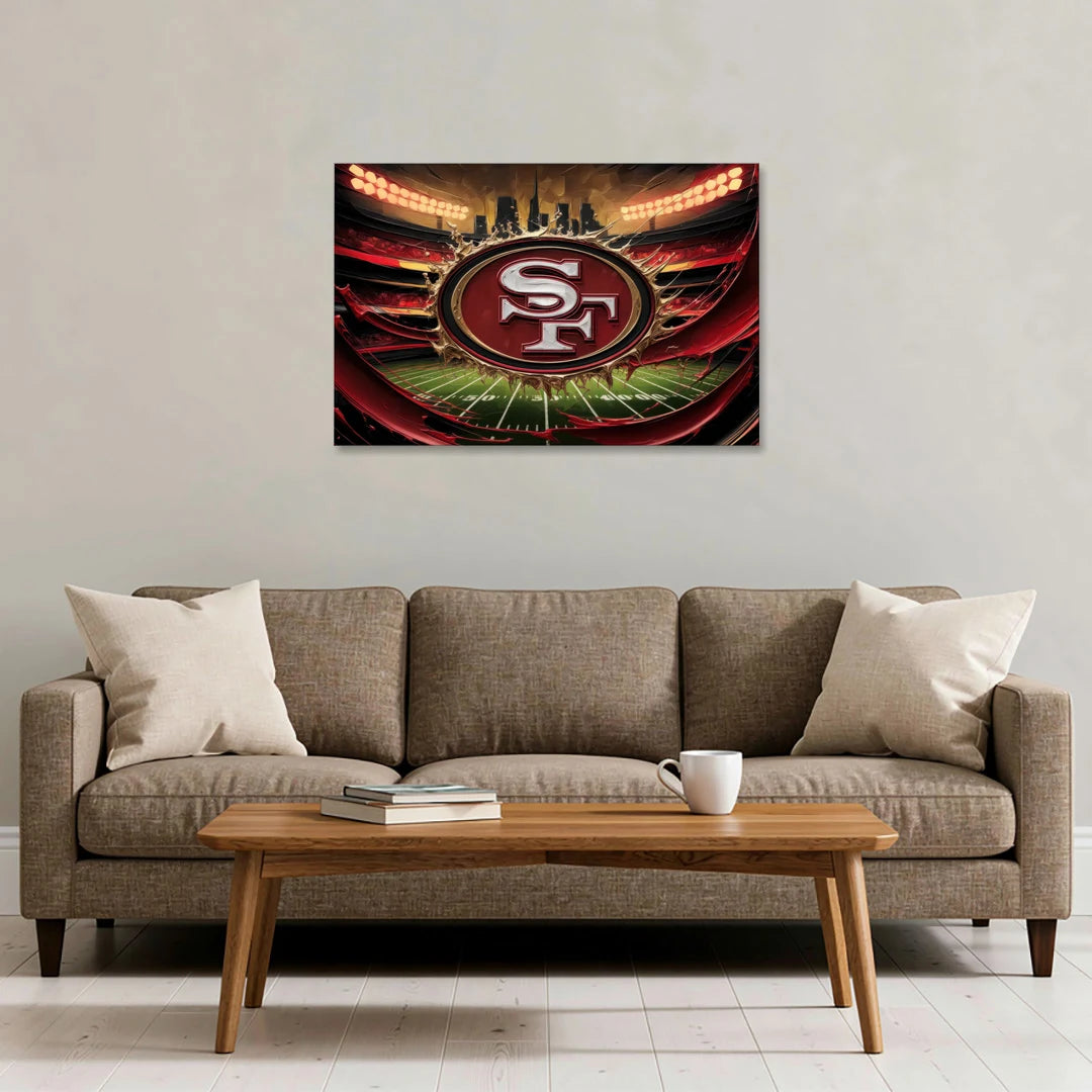 San Francisco 49Ers Team Pride - Canvas Wall Art - Sofa - 36x24