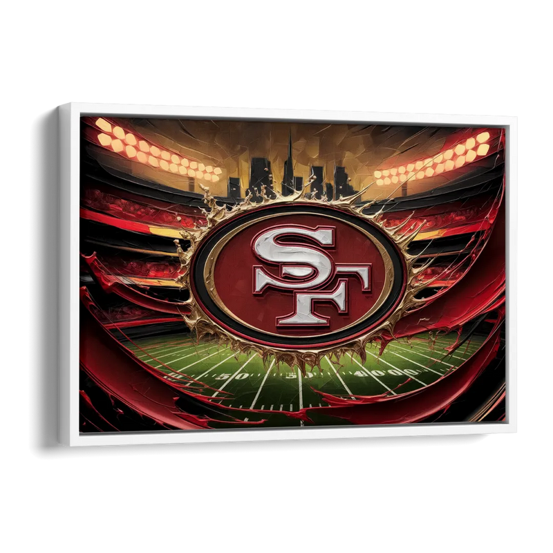 San Francisco 49Ers Team Pride Side - White Canvas Wall Art