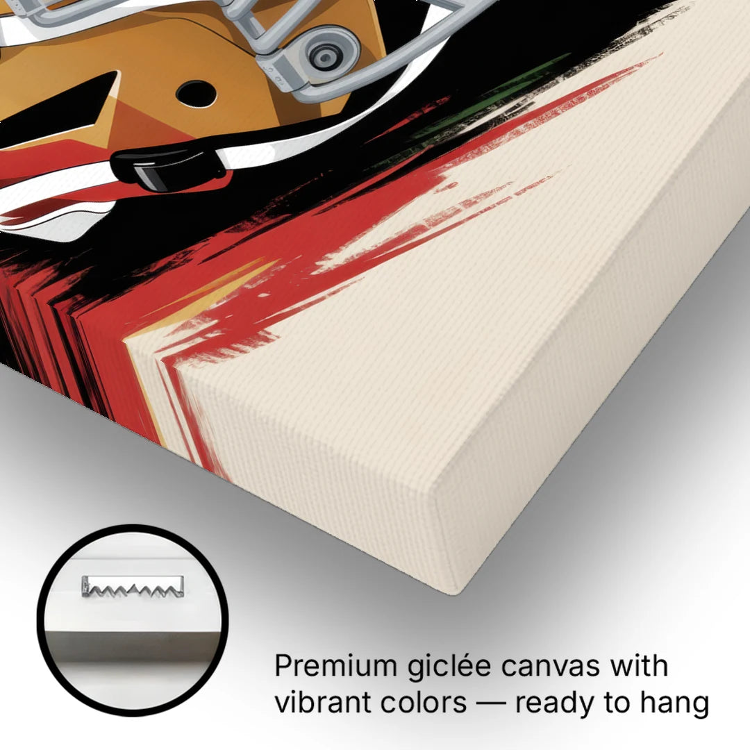 San Francisco 49ers Abstract Impressionistic Wall Art - Canvas Wall Art - Gallery Wrap Corner