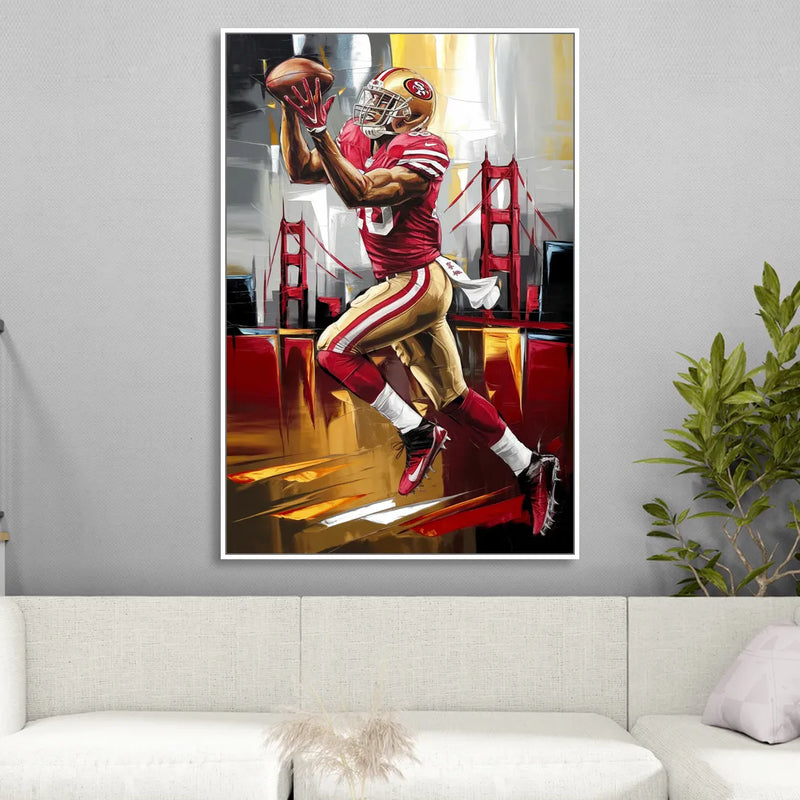 San Francisco 49ers Photography NFL Living Room - White Canvas Wall Art
