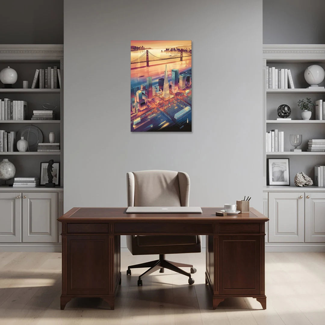 San Francisco Aerial View - Canvas Wall Art - Office - 24x36
