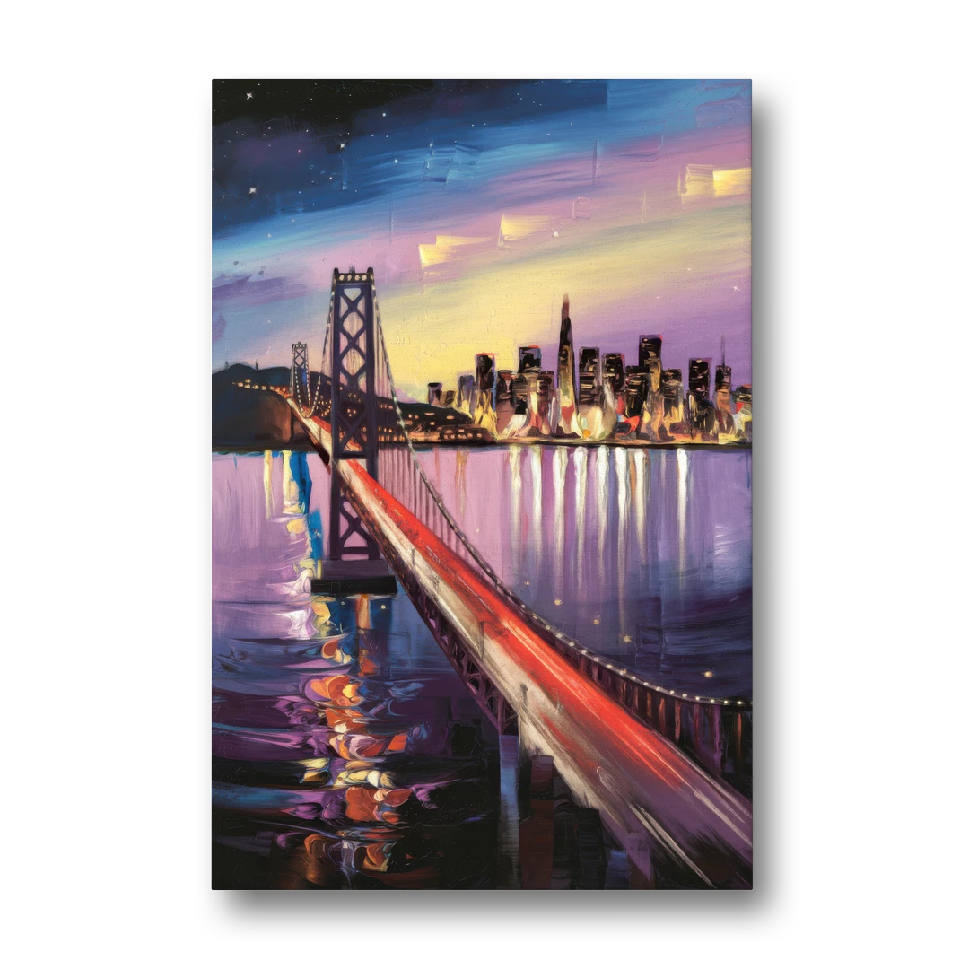 San Francisco City and Bay - Canvas Wall Art - Front