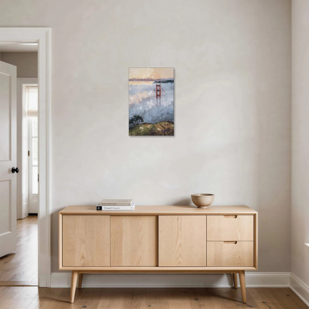 San Francisco Foggy Morning - Canvas Wall Art - Coffee Table - 16x24