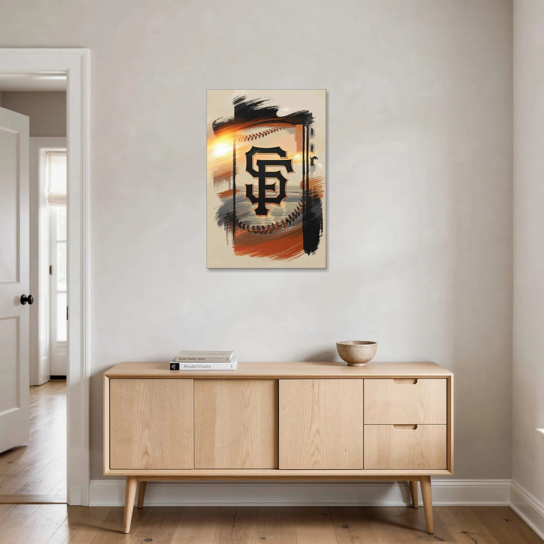 San Francisco Giants Logo Design - Canvas Wall Art - Coffee Table - 24x36