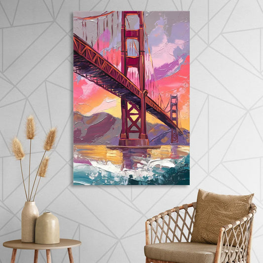 San Francisco Golden Gate Bridge Living Room - Canvas Wall Art