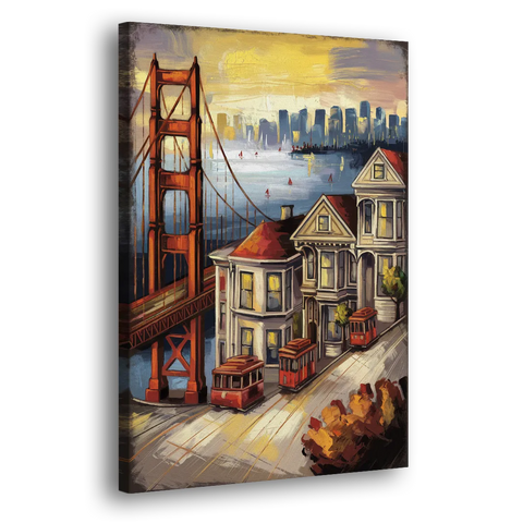 San Francisco Historic Architecture - Canvas Wall Art