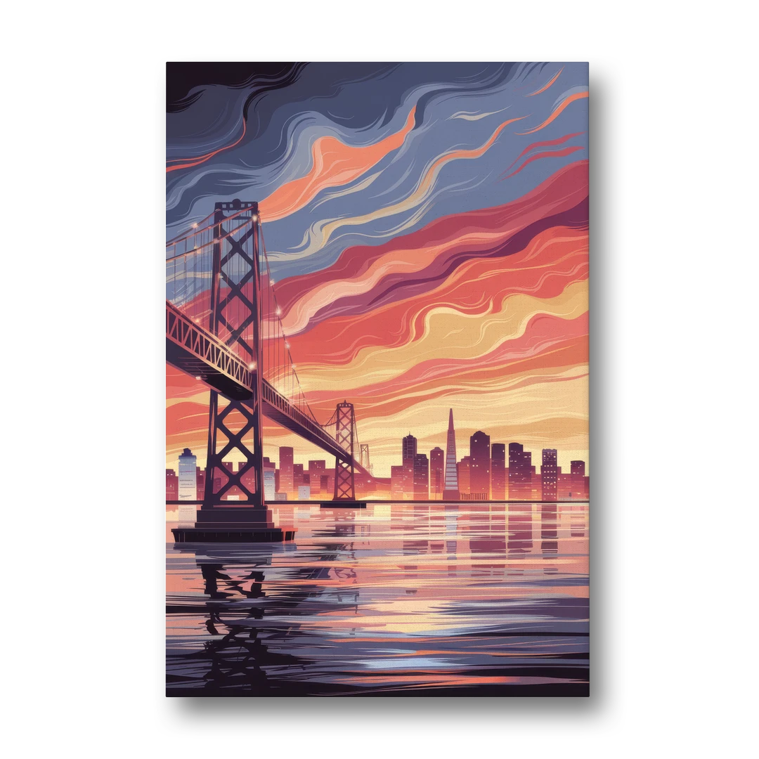 San Francisco Skyline at Sunset - Canvas Wall Art - Front