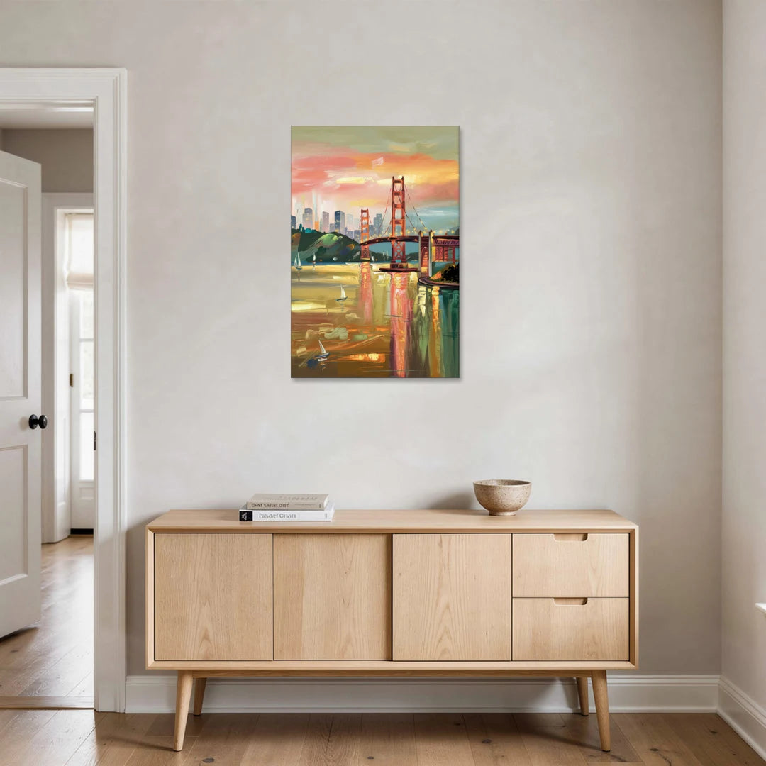 San Francisco Waterfront View - Canvas Wall Art - Coffee Table - 24x36