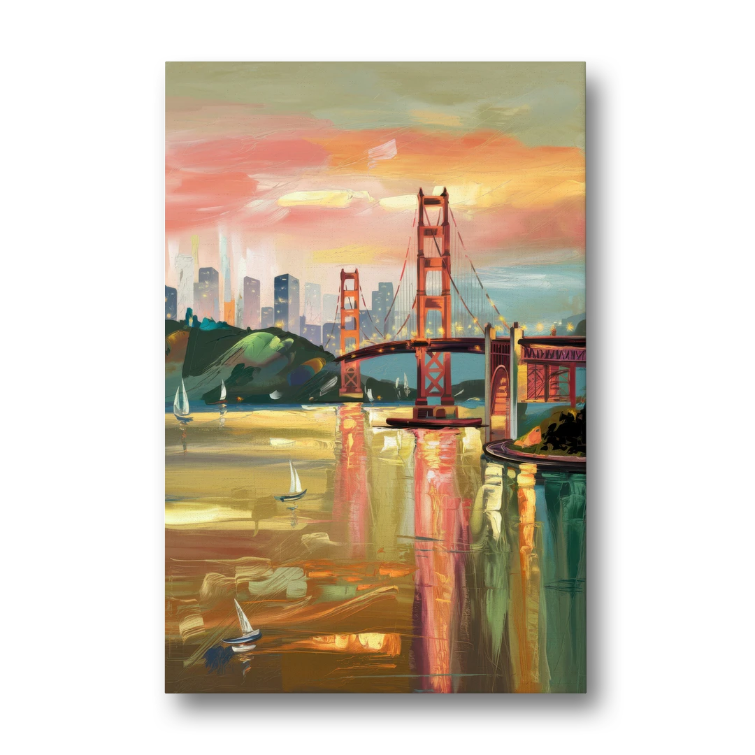 San Francisco Waterfront View - Canvas Wall Art - Front