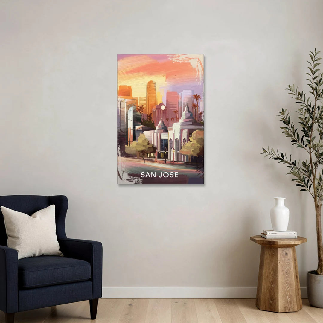 San Jose Architectural Beauty - Canvas Wall Art - Sofa - 24x36