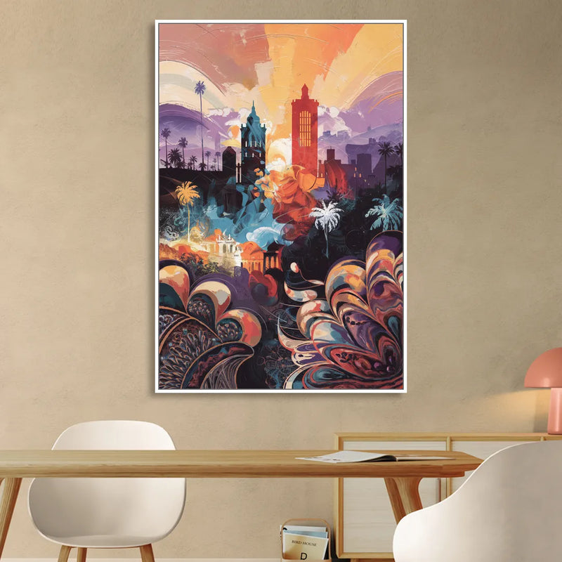 San Jose Cultural Heritage Living Room - White Canvas Wall Art