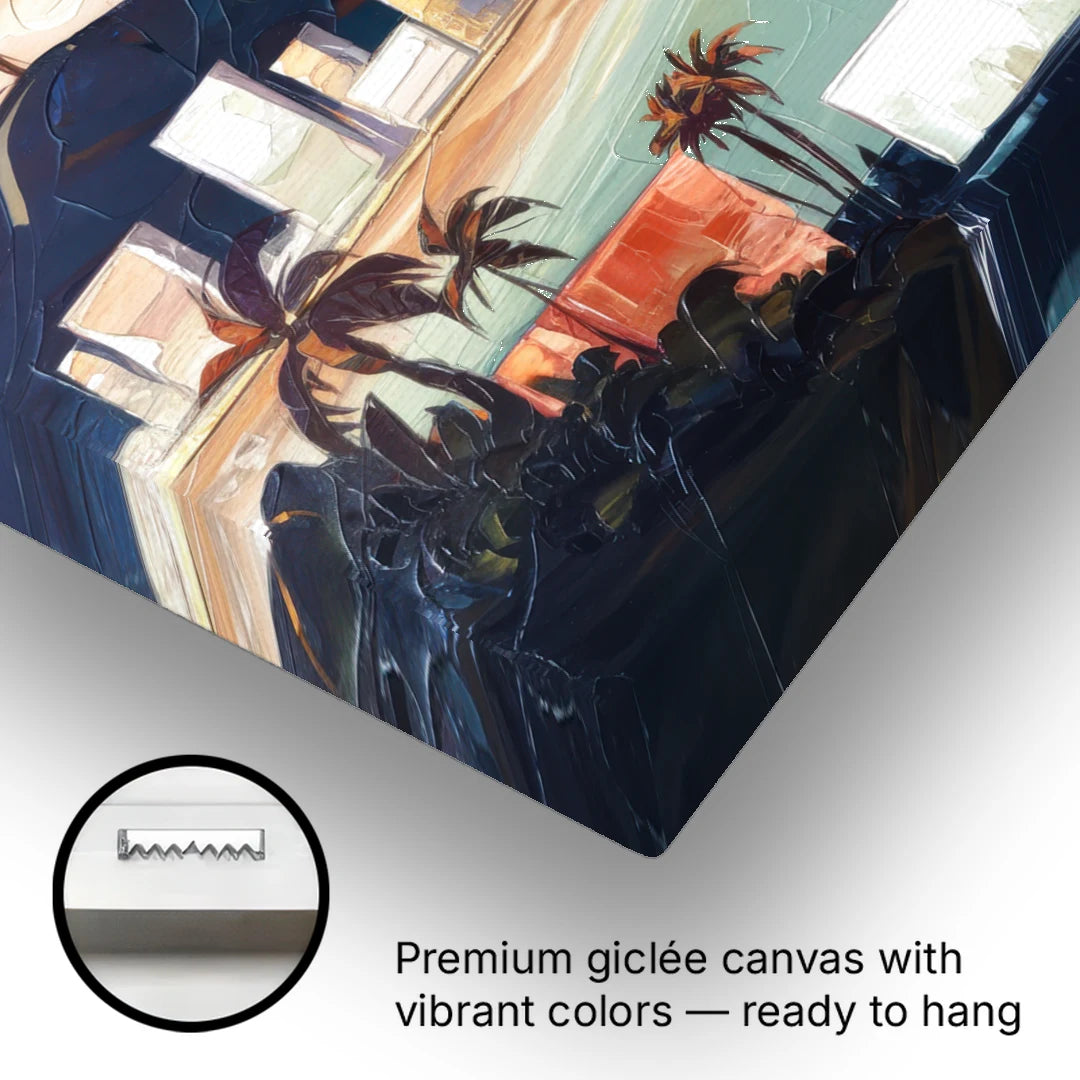 San Jose Downtown Skyline - Canvas Wall Art - Gallery Wrap Corner