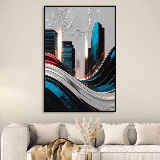 San Jose Earthquakes Spirit Living Room - Black Canvas Wall Art