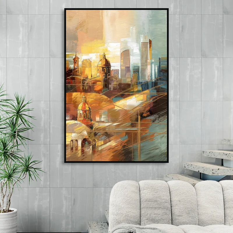 San Jose Historic Landmarks Sitting Room - Black Canvas Wall Art