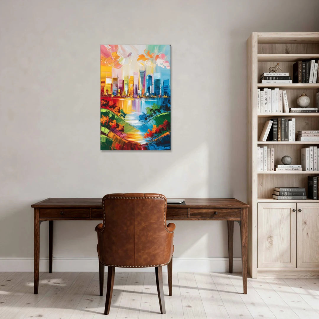 San Jose Nature and Cityscape - Canvas Wall Art - Office - 24x36