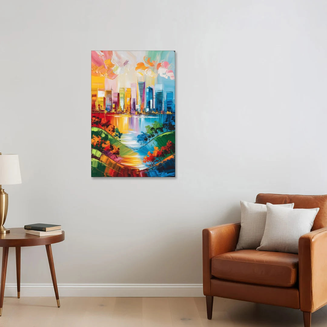 San Jose Nature and Cityscape - Canvas Wall Art - Sofa - 24x36