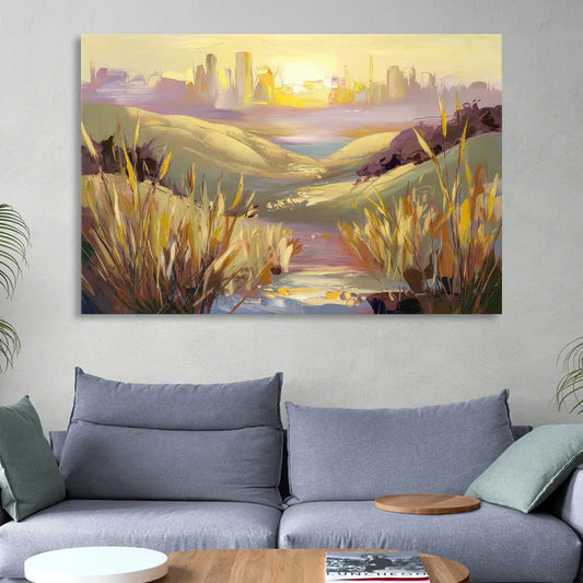 San Jose Scenic Sunset Living Room - Canvas Wall Art