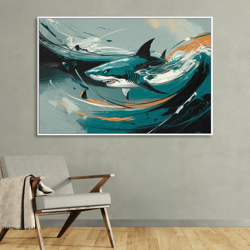 San Jose Sharks Pride Sitting Room - White Canvas Wall Art