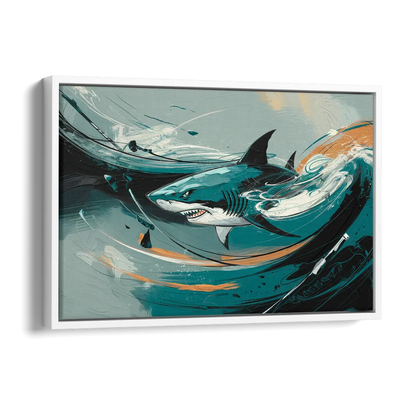 San Jose Sharks Pride Side - White Canvas Wall Art