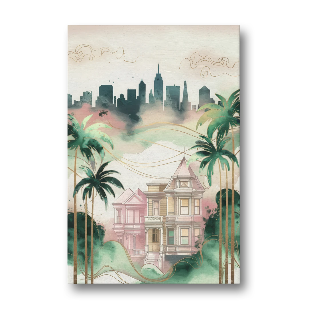 San Jose Urban Charm - Canvas Wall Art - Front