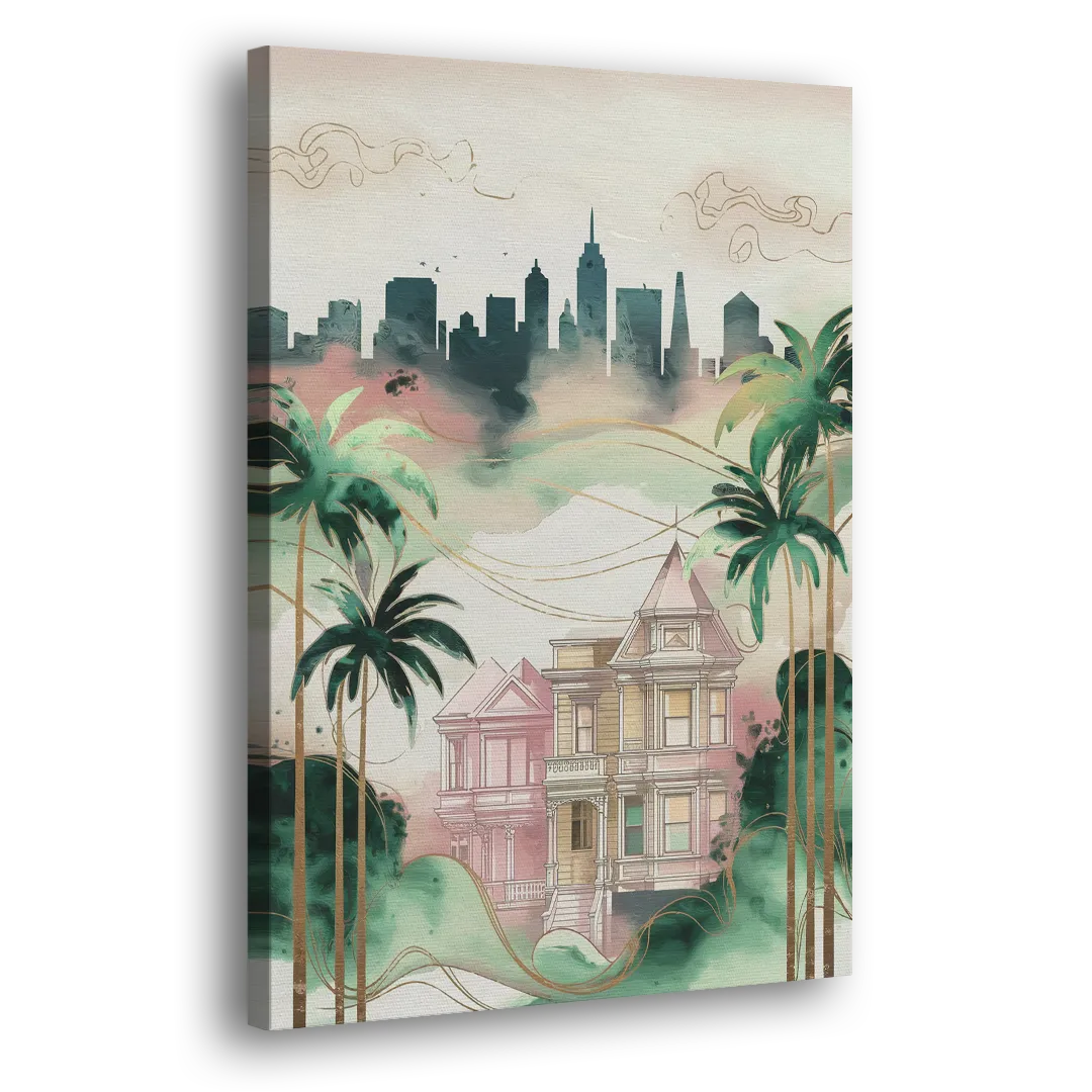 San Jose Urban Charm Wall Art | Canvas Print | Jessie's Home