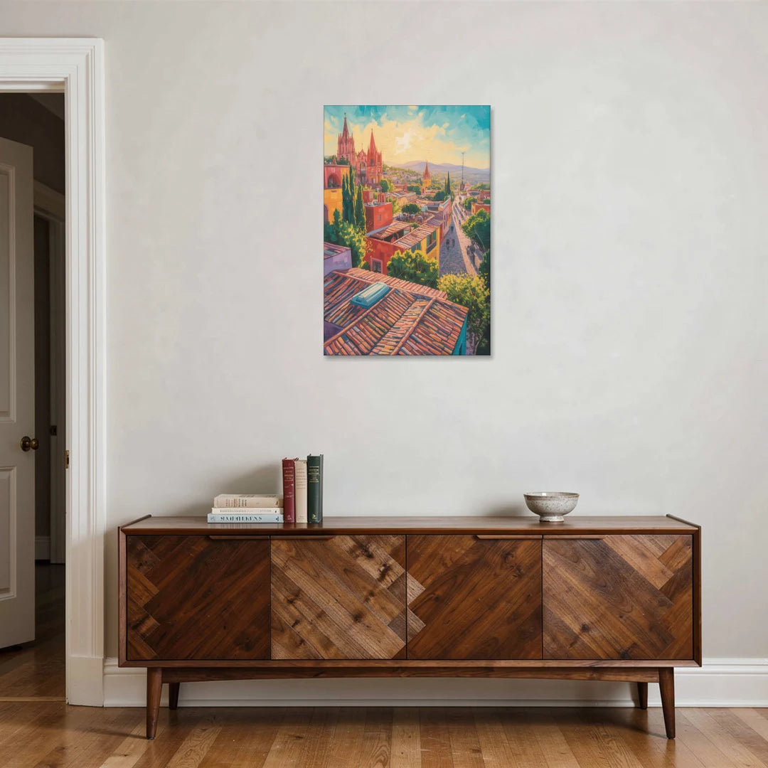 San Miguel Rooftops - Canvas Wall Art - Coffee Table - 24x36