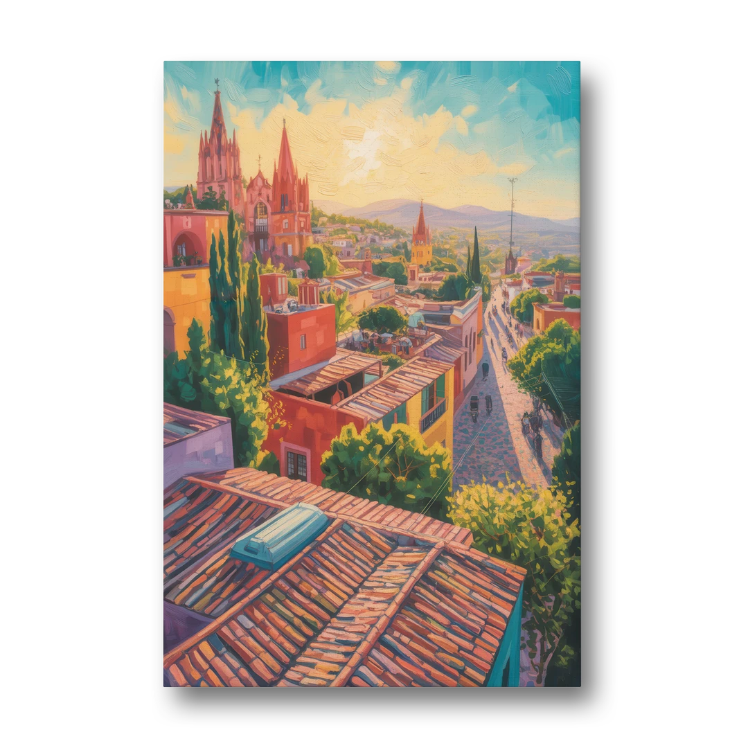 San Miguel Rooftops - Canvas Wall Art - Front