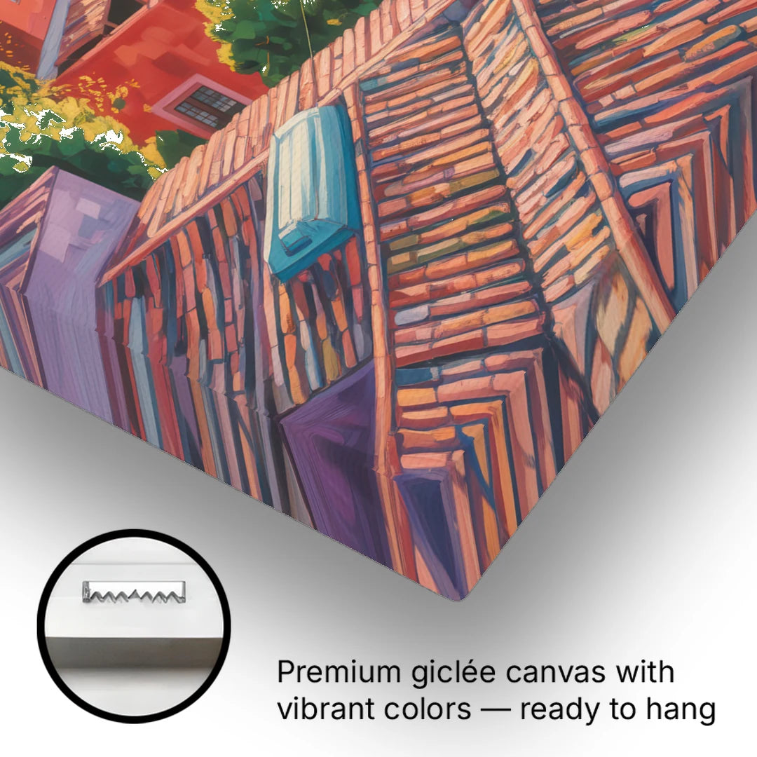 San Miguel Rooftops - Canvas Wall Art - Gallery Wrap Corner