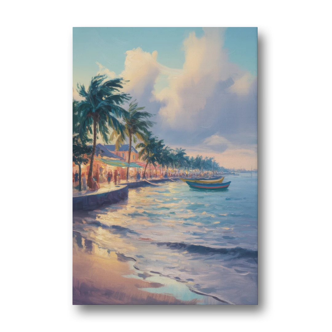 San Miguel Waterfront - Canvas Wall Art - Front