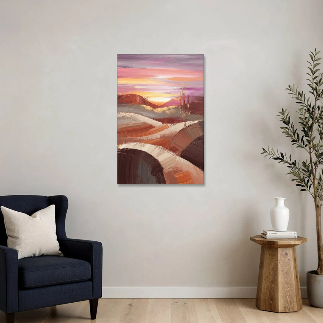 Santa Fe Desert Sunrise - Canvas Wall Art - Sofa - 24x36