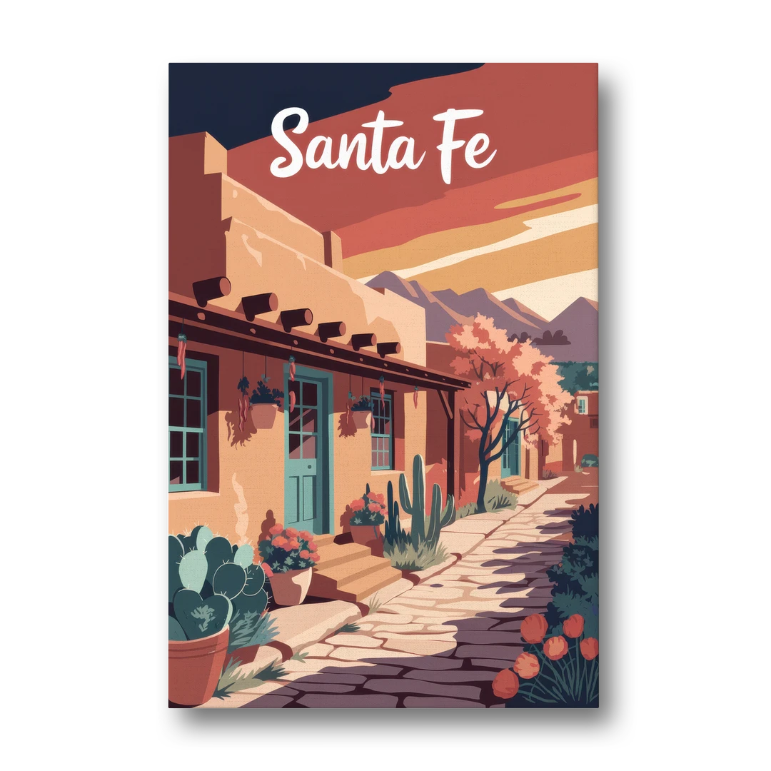 Santa Fe Southwest Charm - Canvas Wall Art - Front