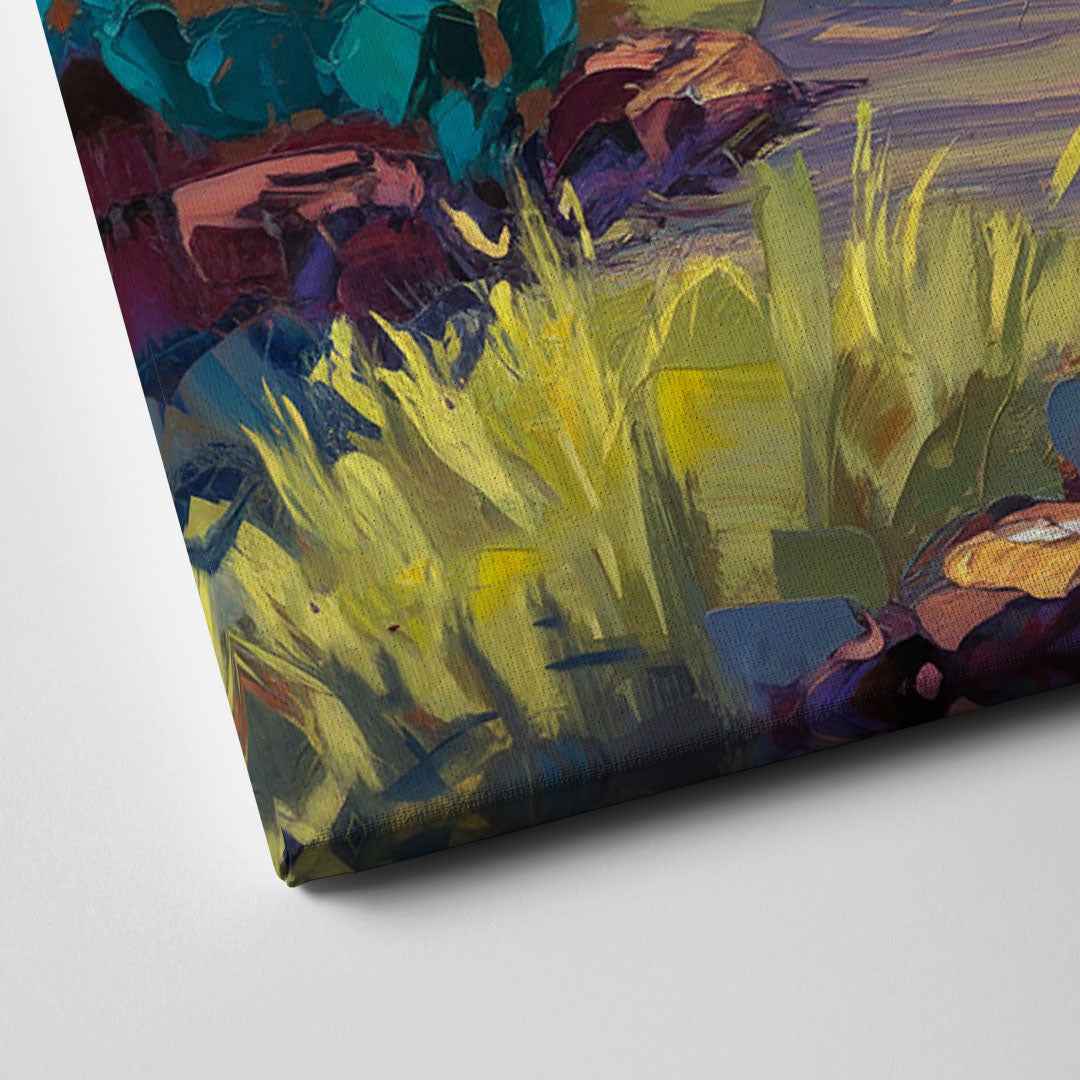 Santa Fe Sunlit Horizon Canvas Close Up