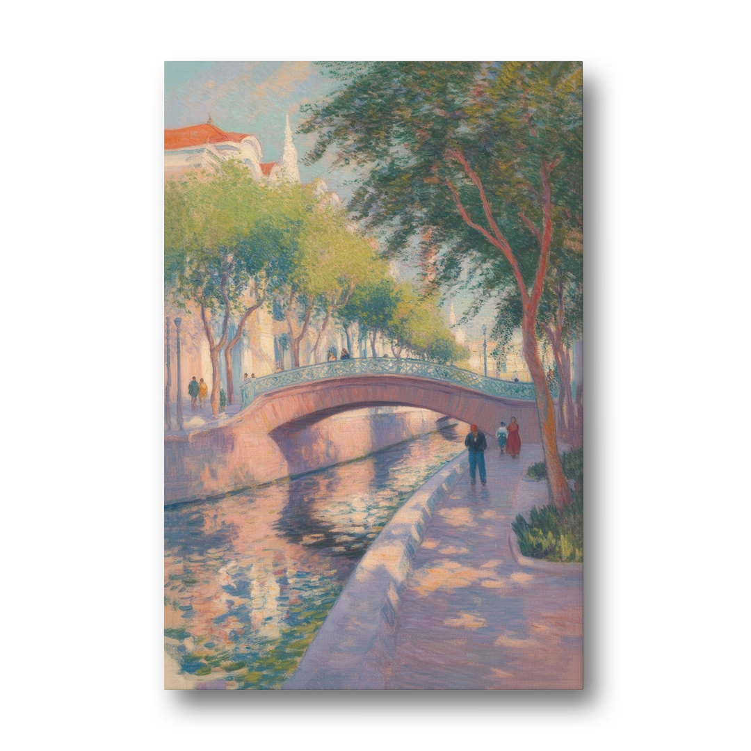 Santa Lucía Riverwalk - Canvas Wall Art - Front