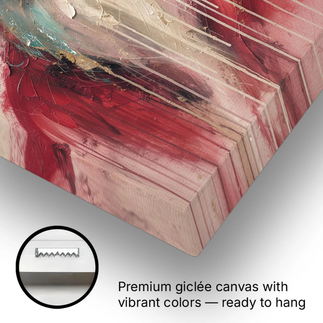 Santa in Gold Drips - Canvas Wall Art - Gallery Wrap Corner
