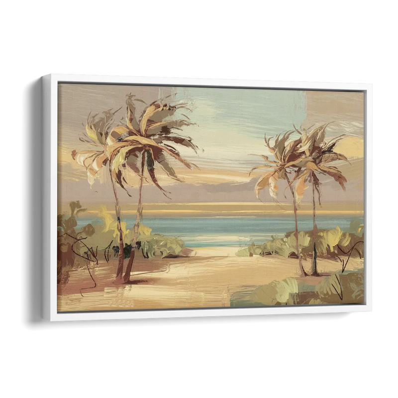 Savannah Coastal Beauty Side - White Canvas Wall Art