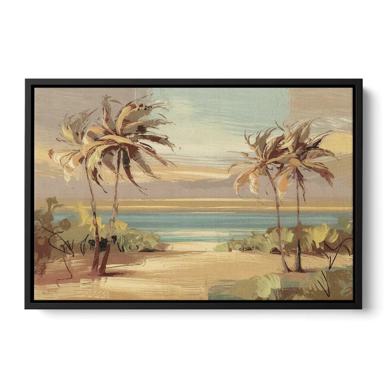 Savannah Coastal Beauty Front - Black Canvas Wall Art