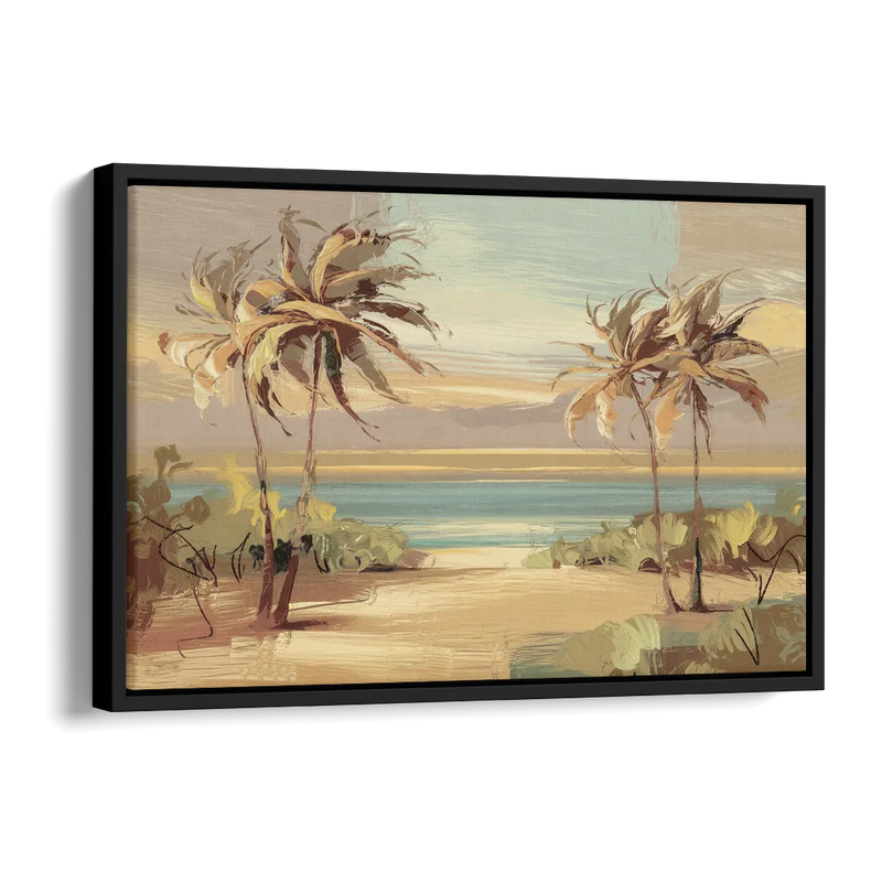 Savannah Coastal Beauty Side - Black Canvas Wall Art