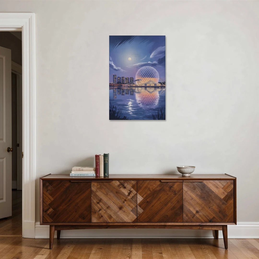 Science World at Night - Canvas Wall Art - Coffee Table - 24x36