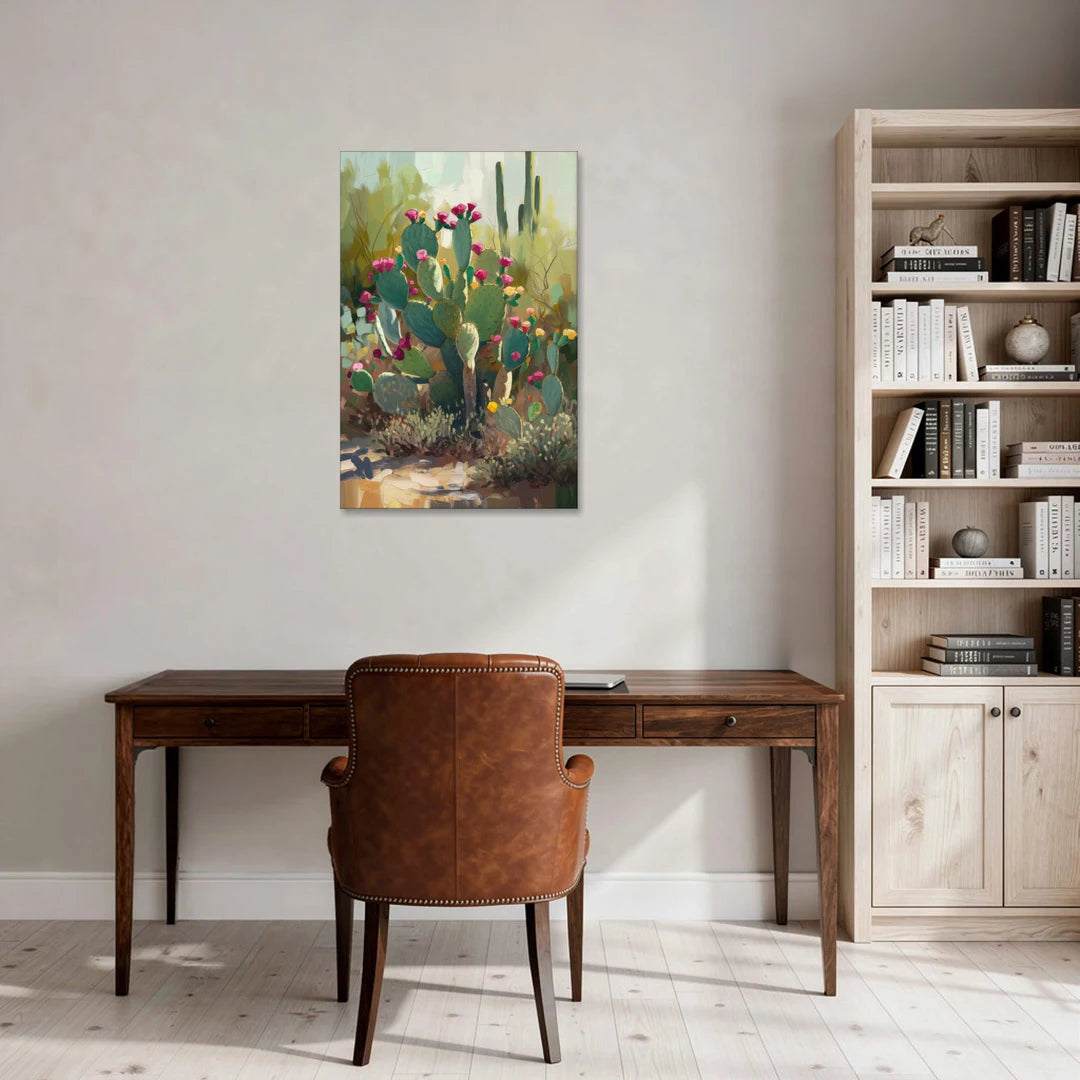 Scottsdale Cactus Bloom - Canvas Wall Art - Office - 24x36