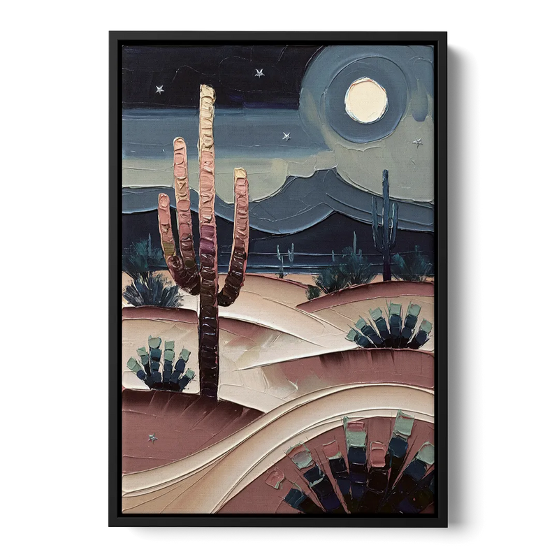 Scottsdale Desert Nights Front - Black Canvas Wall Art