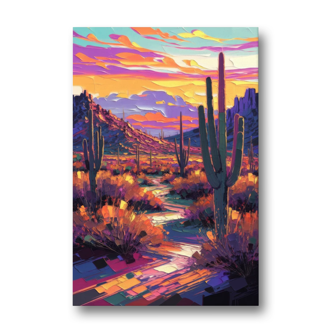 Scottsdale Desert Sunset - Canvas Wall Art - Front