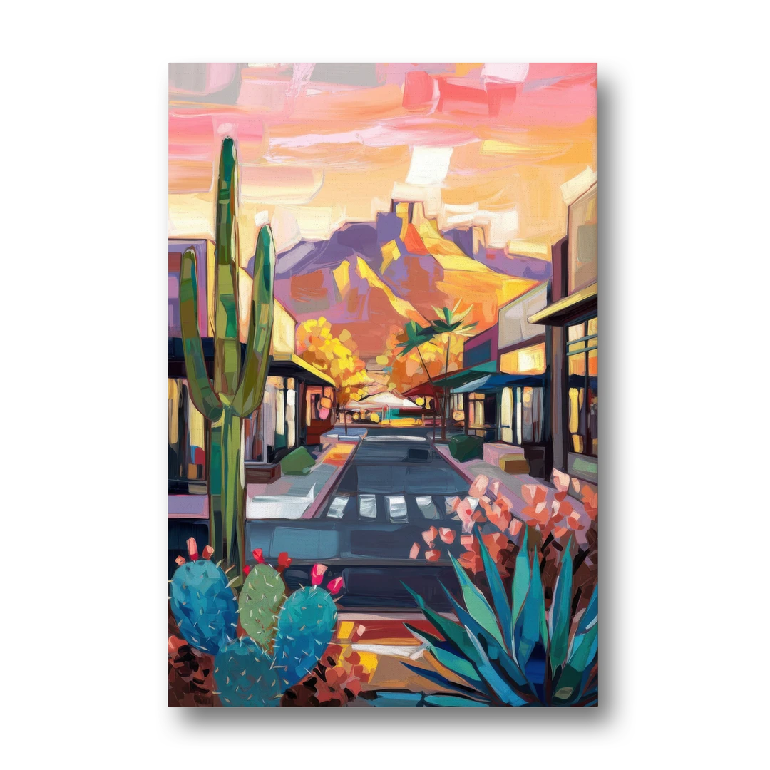 Scottsdale Downtown Vibes - Canvas Wall Art - Front