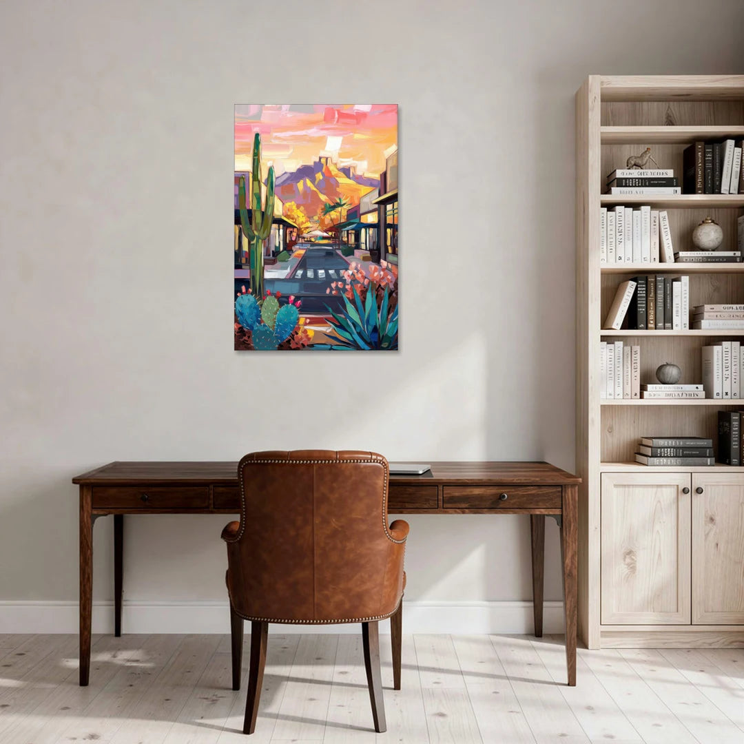 Scottsdale Downtown Vibes - Canvas Wall Art - Office - 24x36